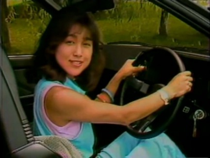 Hot 80s Japanese babe in an AE86!